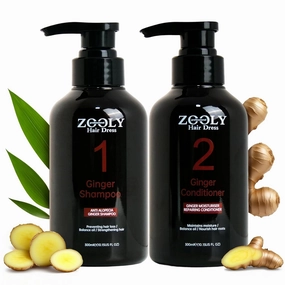 Ginger Shampoo and Conditioner Set, Anti Hair Loss, Balance Oil, Strengthening and Thickening Hair, for Women and Men, 20.3 Fl Oz, Pack of 2