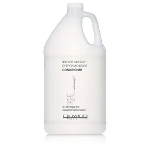 GIOVANNI Eco Chic Smooth As Silk Deeper Moisture Conditioner - Apple Plus Aloe Extracts, Calms Frizz, Detangles, Wash & Go, Lauryl & Laureth Sulfate Free, Paraben Free, Color Safe - 128 oz. (Gallon)