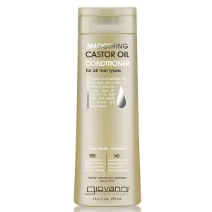 Giovanni Smoothing Castor Oil Conditioner - All Hair Types, Moisturize Hair & Scalp, Hydrate & Tame Frizz, Jojoba, Argan Oil, Coconut Oil, Shea Butter, Keratin - 13.5 oz