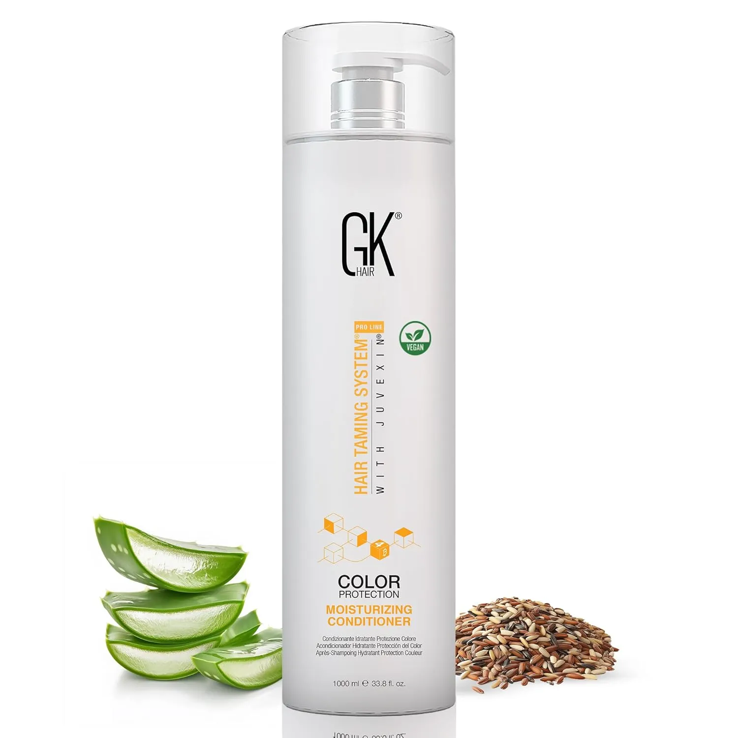 GK HAIR Moisturizing Conditioner Colored Hair Treated for Dry Damaged Repair Curls Intense Hydration Strengthening Frizz Control Keratin Treatment Argan Oil Paraben, Phthalate & Sulfate Free 33.8 OZ