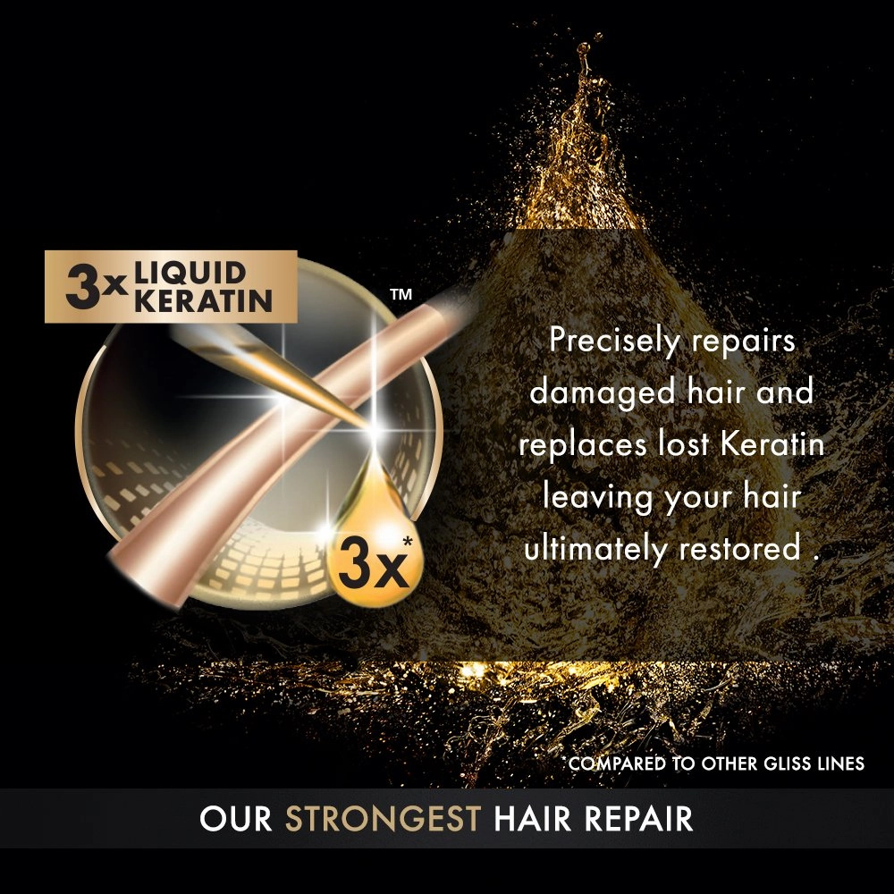GLISS Hair Repair Ultimate Repair Set with Shampoo and Conditioner for Damaged Hair, Set of 2
