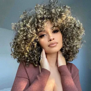 GoGo Curl Crochet Hair 7 Packs Water Wave Crochet Hair for Women 8 Inch Short Curly Crochet Braids Hair Ombre Light Brown Deep Wave Braiding Hair for Boho Braids (8 Inch, 1B/27)