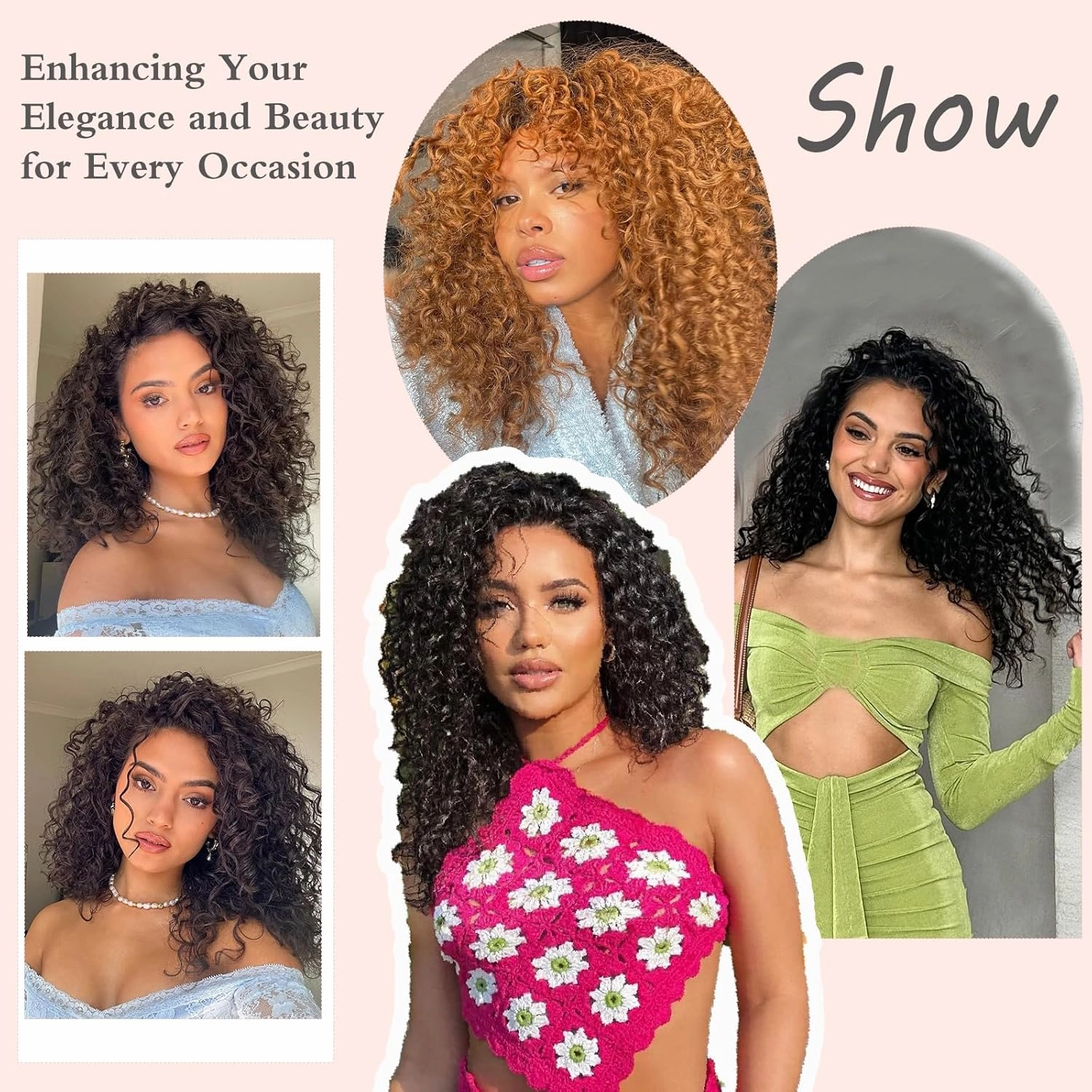 Gogo Curl Crochet Hair 12 Inch 7 Packs Short Curly Crochet Hair for Black Women Ocean Wave Water Wave Deep Braiding Hair for Women, Natural Looking Styles (12INCH, 27/613)