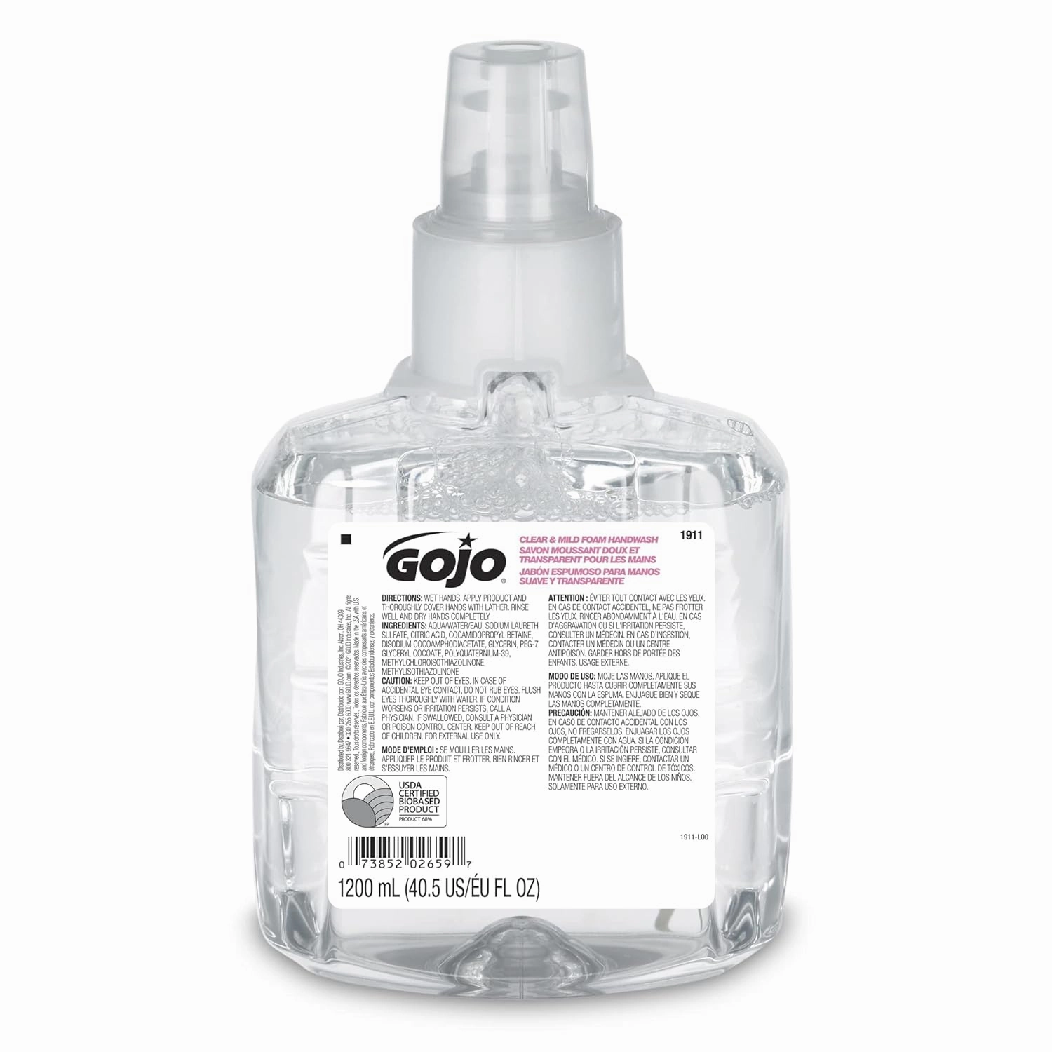 GOJO® Clear & Mild Foam Handwash, 1200 mL