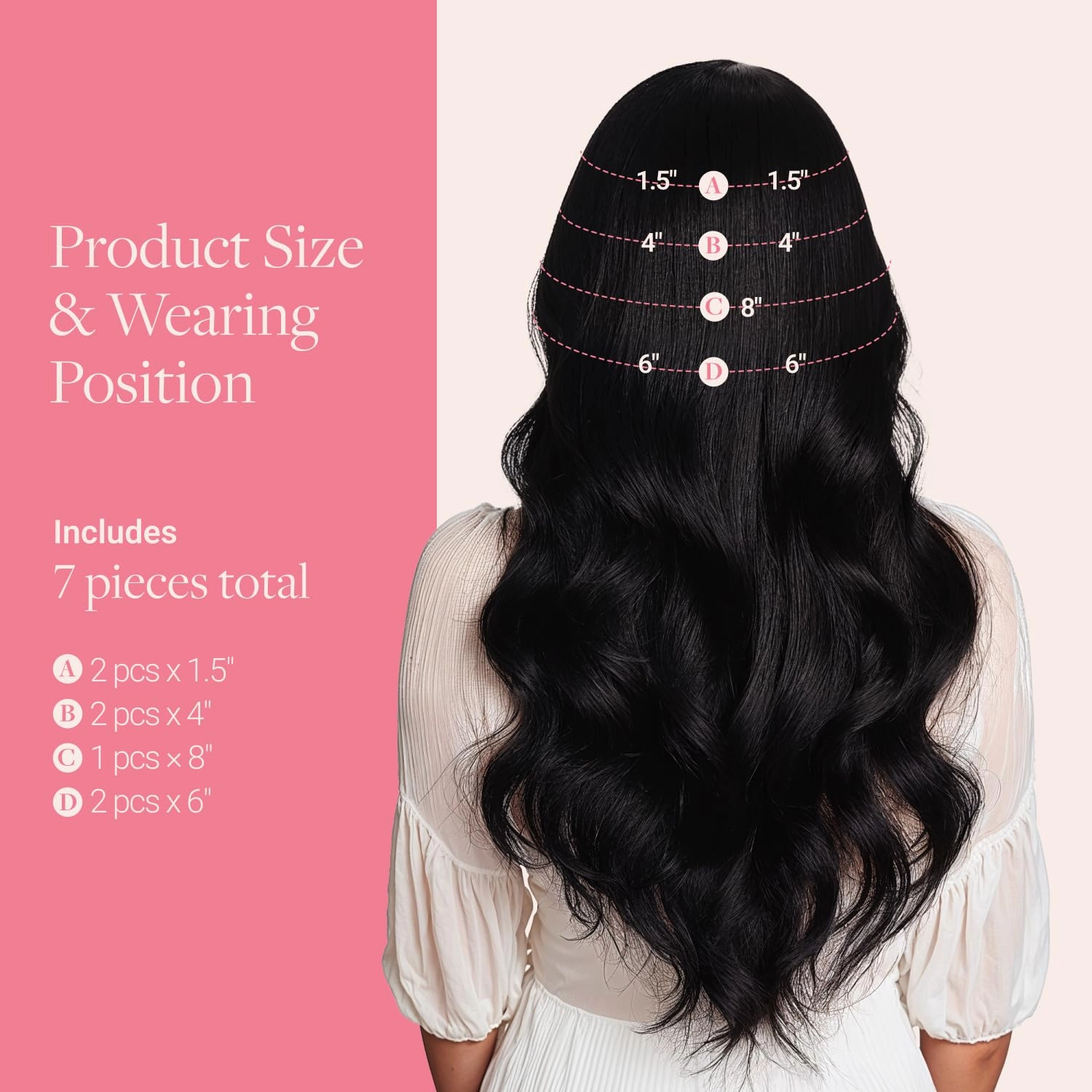 GOO GOO Genius Clip in Hair Extensions, 14inch 110g 7pcs, Seamless PU Clip in Hair Extensions, Virgin Real Human Hair, #1 Jet black