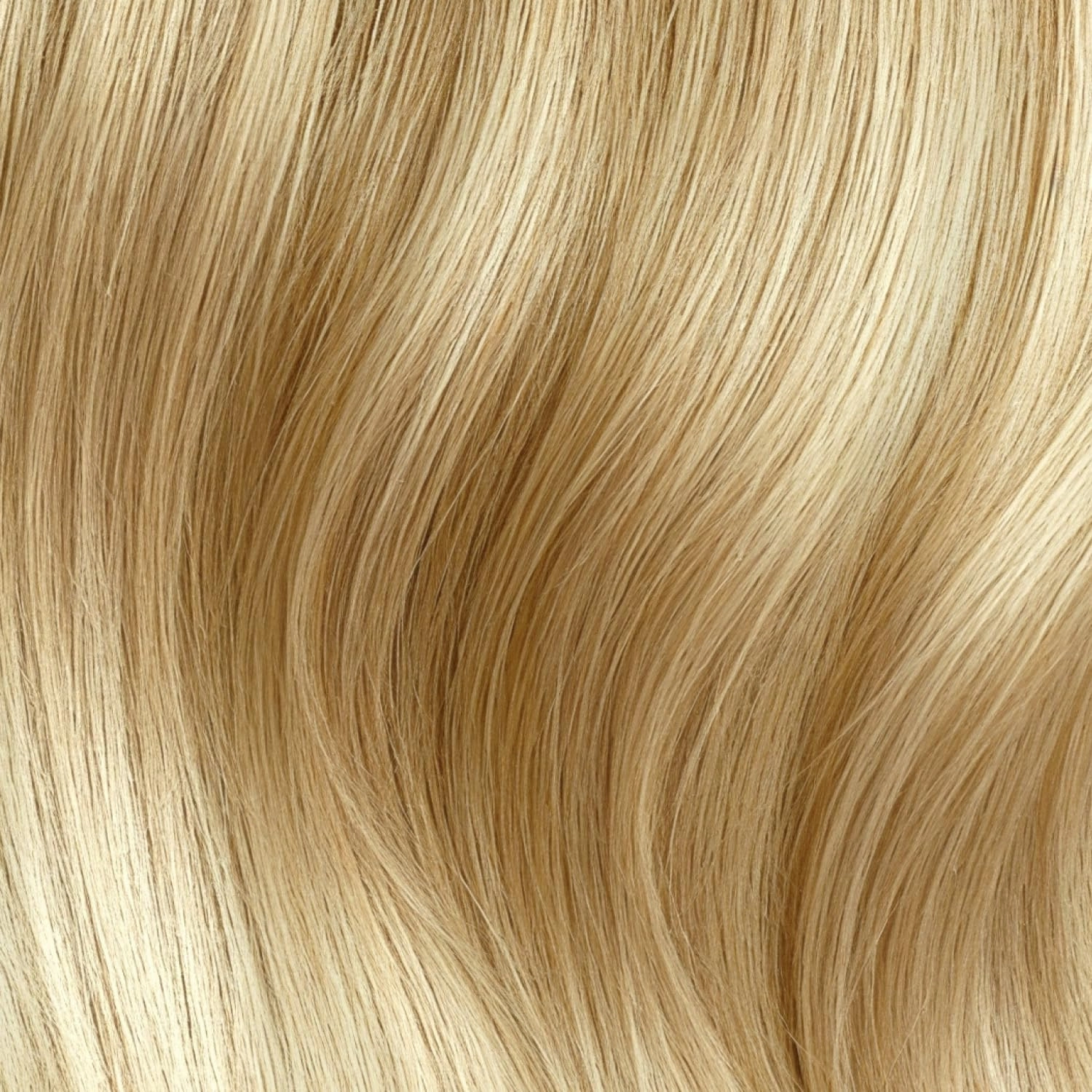 GOO GOO Genius Clip in Hair Extensions, 14inch 110g 7pcs, Seamless PU Clip in Hair Extensions, Virgin Real Human Hair, #P16/22A Light Blonde Highlighted Golden Blonde