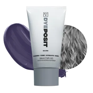 Good Dye Young Color Depositing Mask, DYEposit Color Depositing Conditioner, Toning Treatment, Tone & Enhance Color-Treated Hair - Semi Permanent Hair Dye, Vegan and Cruelty-Free (Silver) 4 fl oz