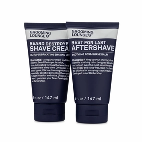 Grooming Lounge Beard Destroyer Shave Cream for Men - Bump, Irritation & Razor Burn Free Shaving Cream Sensitive Skin, Men Beard Care - Low Shaving Foam Lather Formula - 5 Oz (5 Ounce (Pack of 2))
