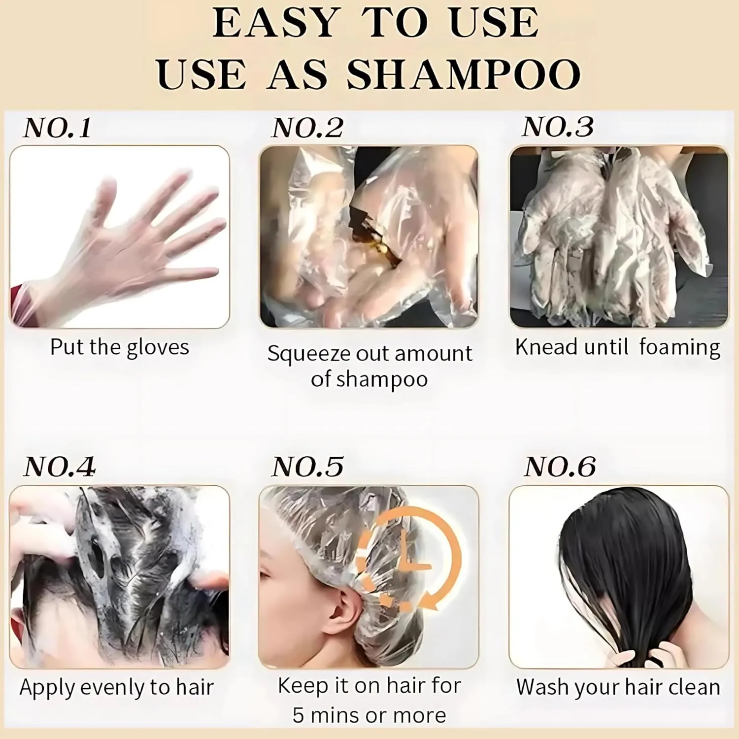 Hair Dye Shampoo for Gray Hair – 3-in-1 Natural Color, Shampoo & Conditioner – Ammonia-Free, Long-Lasting – 500ml – Quick & Easy Coverage for Men & Women (Dark Brown)