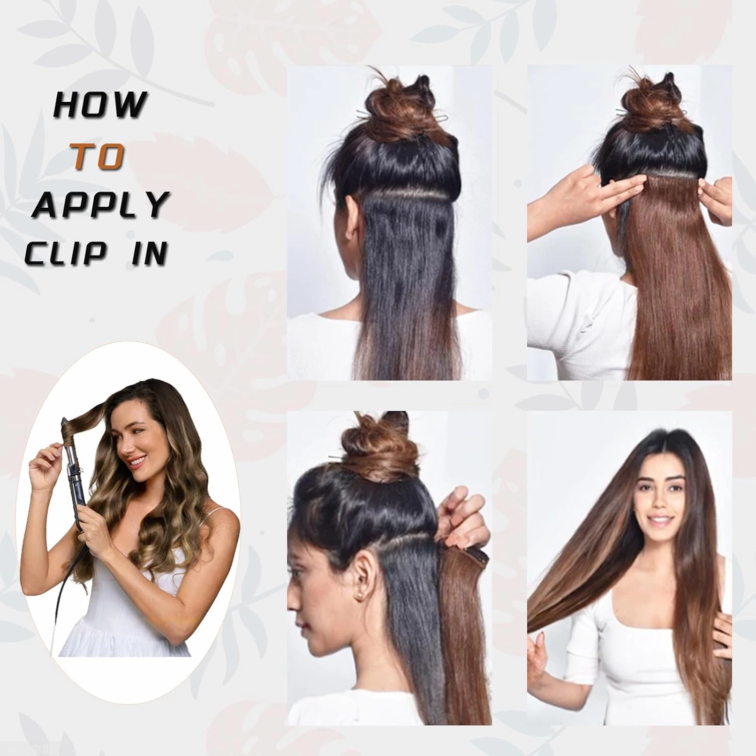 Hair Extensions Clip in Ash Blonde Highlighted Platinum Blonde Human Hair Highlights Clip in Hair Extensions Real Human Hair,OiMiGO Straight Hairpieces with 12 Clips Full Head (#17A/60A,14Inch)