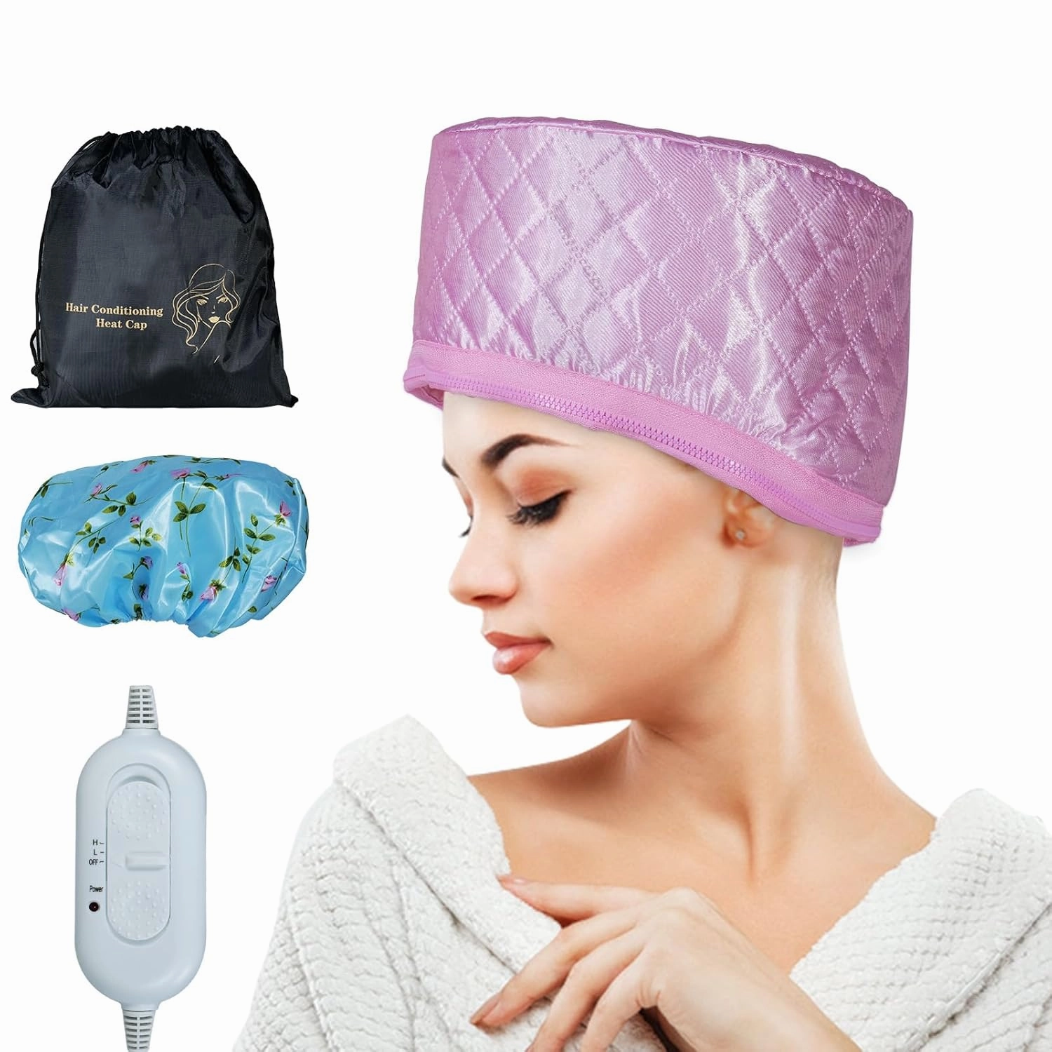 Hair Thermal Steamer Treatment SPA Cap Nourishing Care Hat with Adjustable Temperature Control, Moisturize and Nourish, Hair Care for Home Use