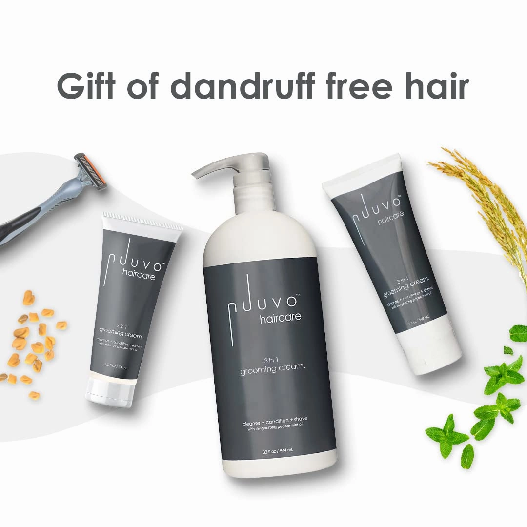 Haircare 3in1 Grooming Cream - 32oz Salon Professional No Poo Shampoo Cleanse - Deep Conditioner with Plant Extracts to Repair Hair, Reverse Scalp Irritation & Dandruff - Unisex Shave Cream