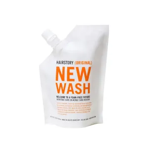 Hairstory New Wash Original, Cleansing Cream for All Hair Types, Shampoo & Conditioner Alternative, Promotes Scalp Health, Nourishes & Protects, 8oz