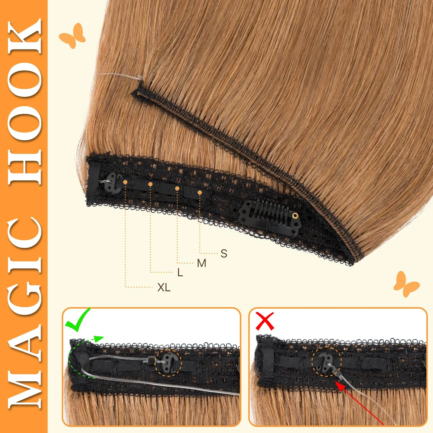 Halo Hair Extensions Straight, 100% Real Human Hair,No Tangle & Smooth,Invisible Wire Extensions for Women,60g,14 Inch,#06 Light Brown