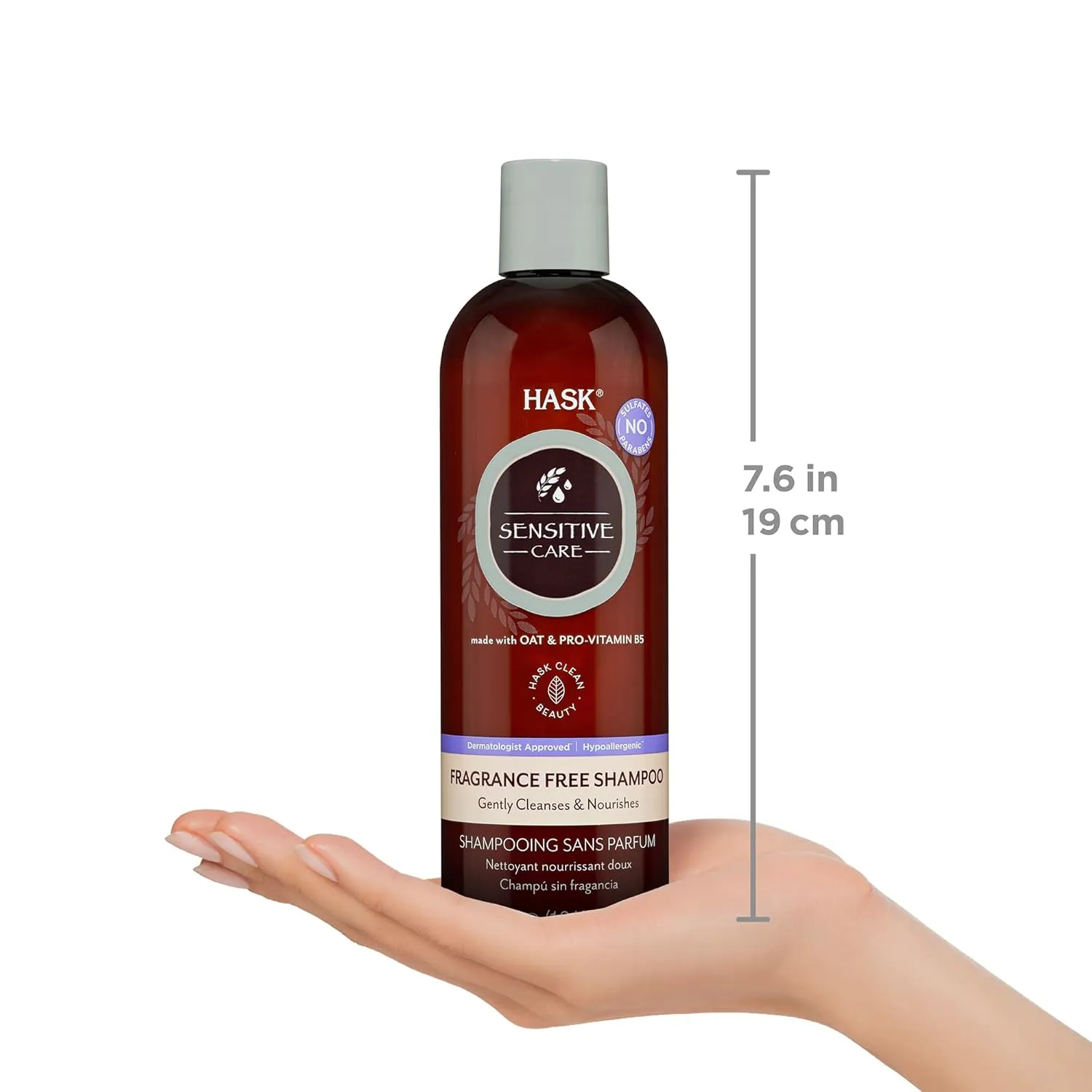 HASK SENSITIVE CARE Shampoo   Conditioner Set - Fragrance & Paraben Free, Vegan, Color Safe, Gluten & Sulfate Free, Cruelty-Free