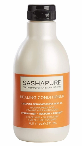 Healing Conditioner with Sacha Inchi Oil - Sulfate-Free, Color Safe, Hydrate & Revitalize Damaged Hair, 8.5 fl. oz