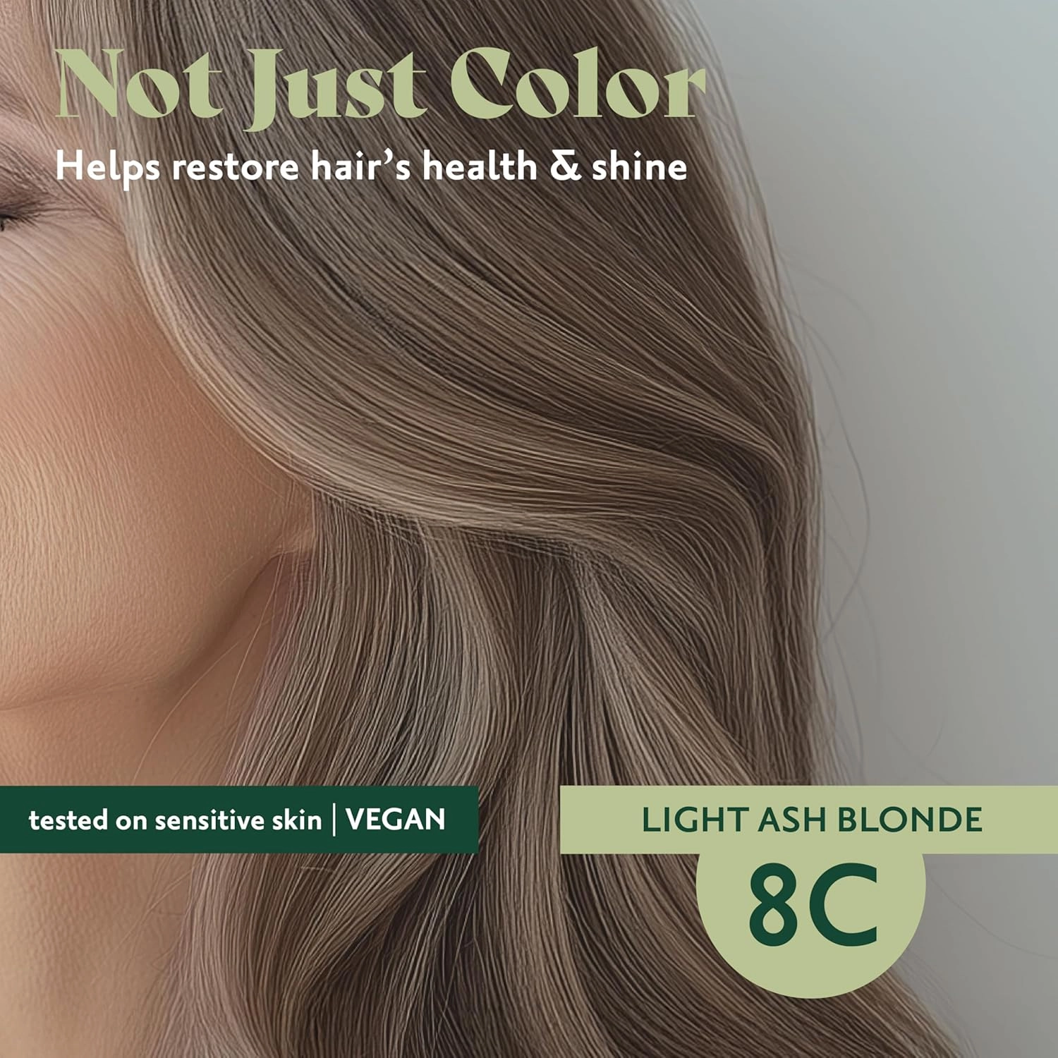 Herbatint Permanent Hair Dye For Women - 8C Light Ash Blonde - For Up To 100% Gray Coverage of Resistant Gray Hair - Ammonia-Free, Alcohol-Free & Vegan - Salon Influenced Hair Color 5.75 fl oz