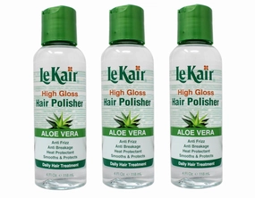 High Gloss Hair Polisher with Aloe Vera, Anti Frizz, Anti Breakage, Heat Protectant, Smooths & Protects Daily Hair Treatment 4 fl. Oz - 3 Pack