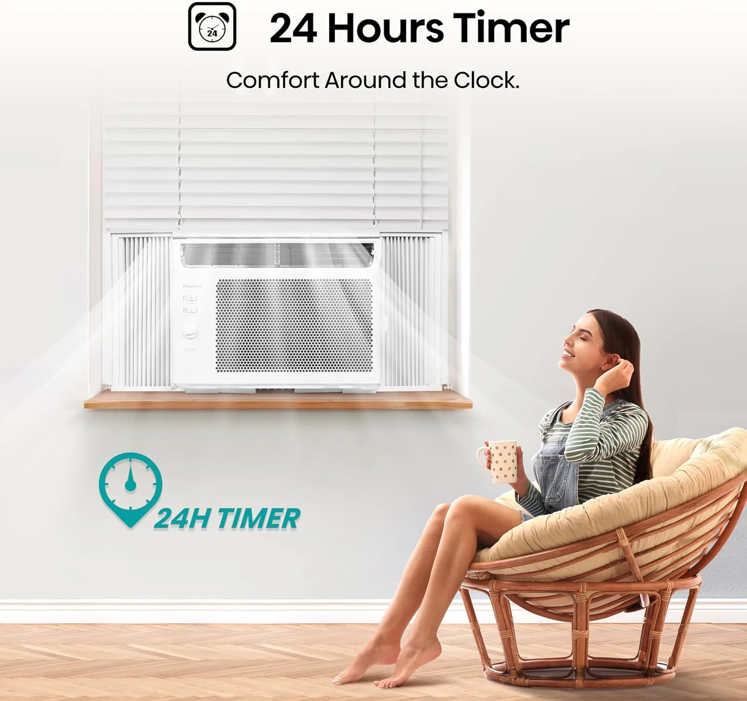 Hisense WC05R25A Window Air Conditioner, 5,000 BTU, White