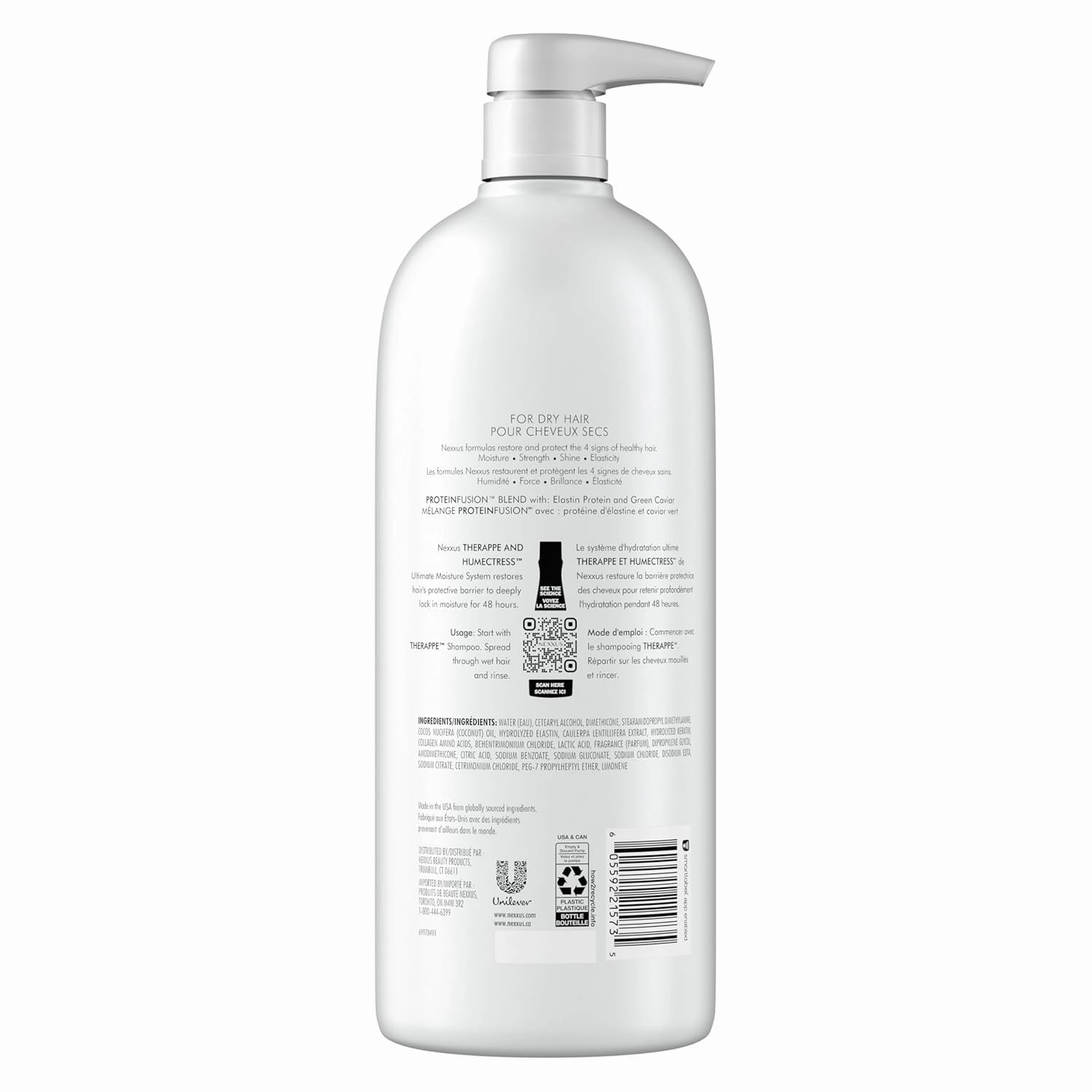 Humectress Moisturizing Conditioner Ultimate Moisture for Dry Hair Moisturizing Proteinfusion with Elastin Protein and Green Caviar 33.8 Oz