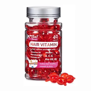Hussell Hair Treatment Serum 40 Hair Care Capsules - No Rinse - With Argan Macadamia & Avocado Oils - Vitamins A, E, & Pro B5 - Conditioner for Women & Men