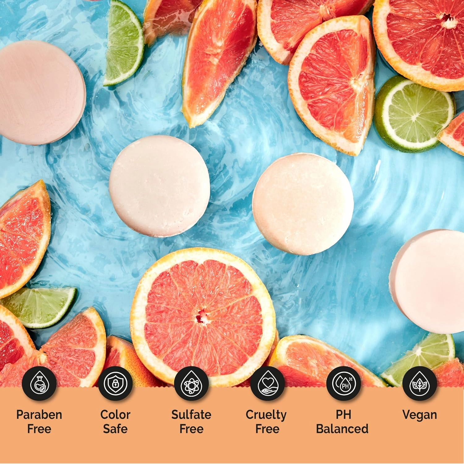Hydrating Conditioner Bar with Sea Buckthorn Oil and Aloe Vera Extract, Vegan, Sulfate-Free, Phthalate-Free, Paraben-Free, Eco Friendly, 2.2 oz bar