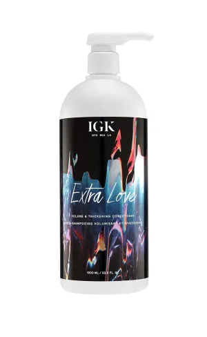 IGK EXTRA LOVE Volume & Thickening Conditioner | Lightweight   Supports Scalp   Balance Oil | Vegan   Cruelty Free |