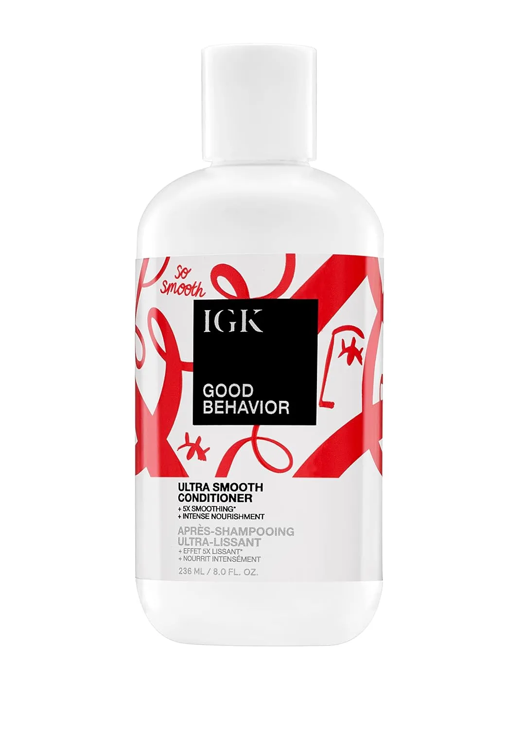 IGK GOOD BEHAVIOR Ultra Smooth Conditioner | Frizz Control   Hydrates   Shine | Vegan   Cruelty Free |