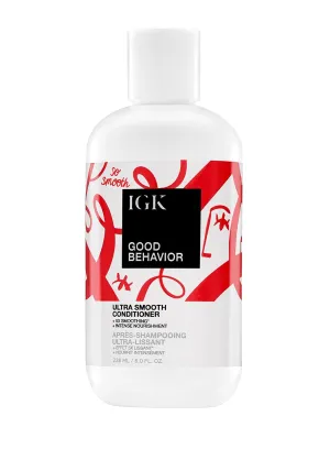 IGK GOOD BEHAVIOR Ultra Smooth Conditioner | Frizz Control   Hydrates   Shine | Vegan   Cruelty Free |