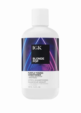 IGK BLONDE POP Purple Toning Conditioner | Brighten   Neutralize Brass | Vegan   Cruelty Free |