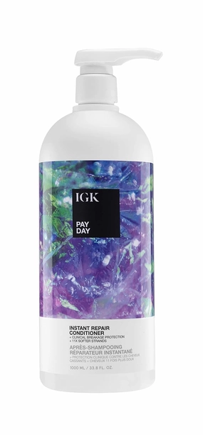 IGK PAY DAY Instant Repair Conditioner Liter | Bond-Building   Damage Repair | Vegan   Cruelty Free | 33.8 Oz