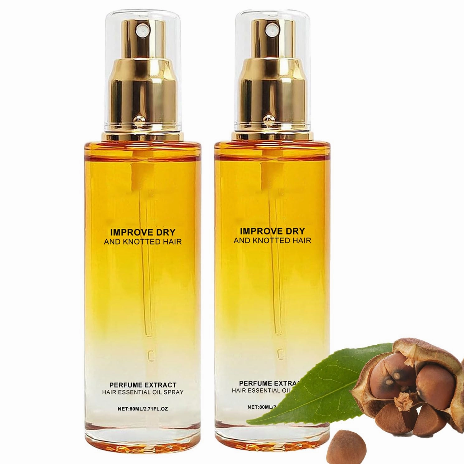 Immediatie 80ml Conditioning Oil Spray Scalp & Hair Strengthener, Leave-in Hair Conditioning Oil, Clear Hair Spray for Dry and Frizzy Hair, Deep Nourishment