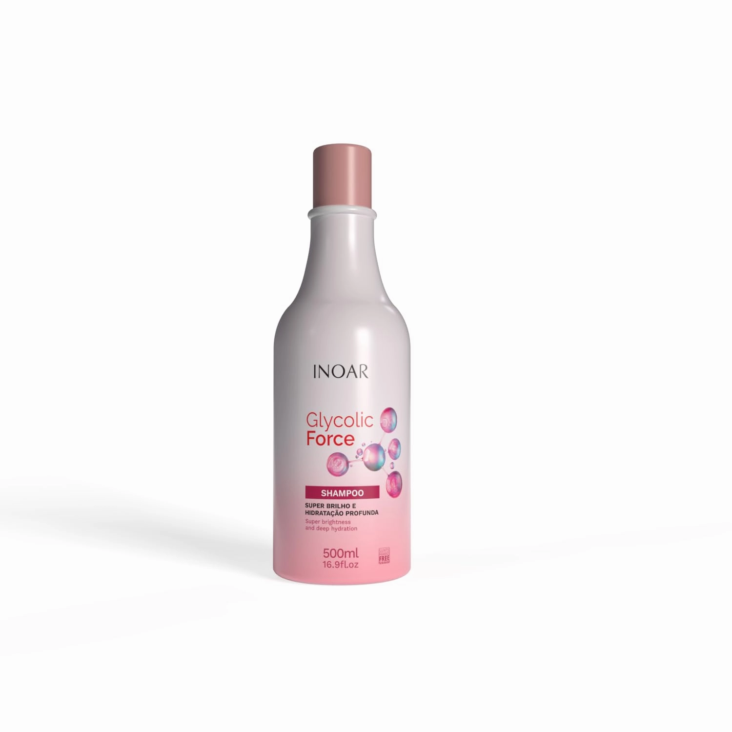 Inoar Glycolic Force Shampoo & Conditioner Bundle with Glycolic Acid for Deep Cleansing, Intense Hydration & Renewed Shine, 2 x 16.9 fl.oz
