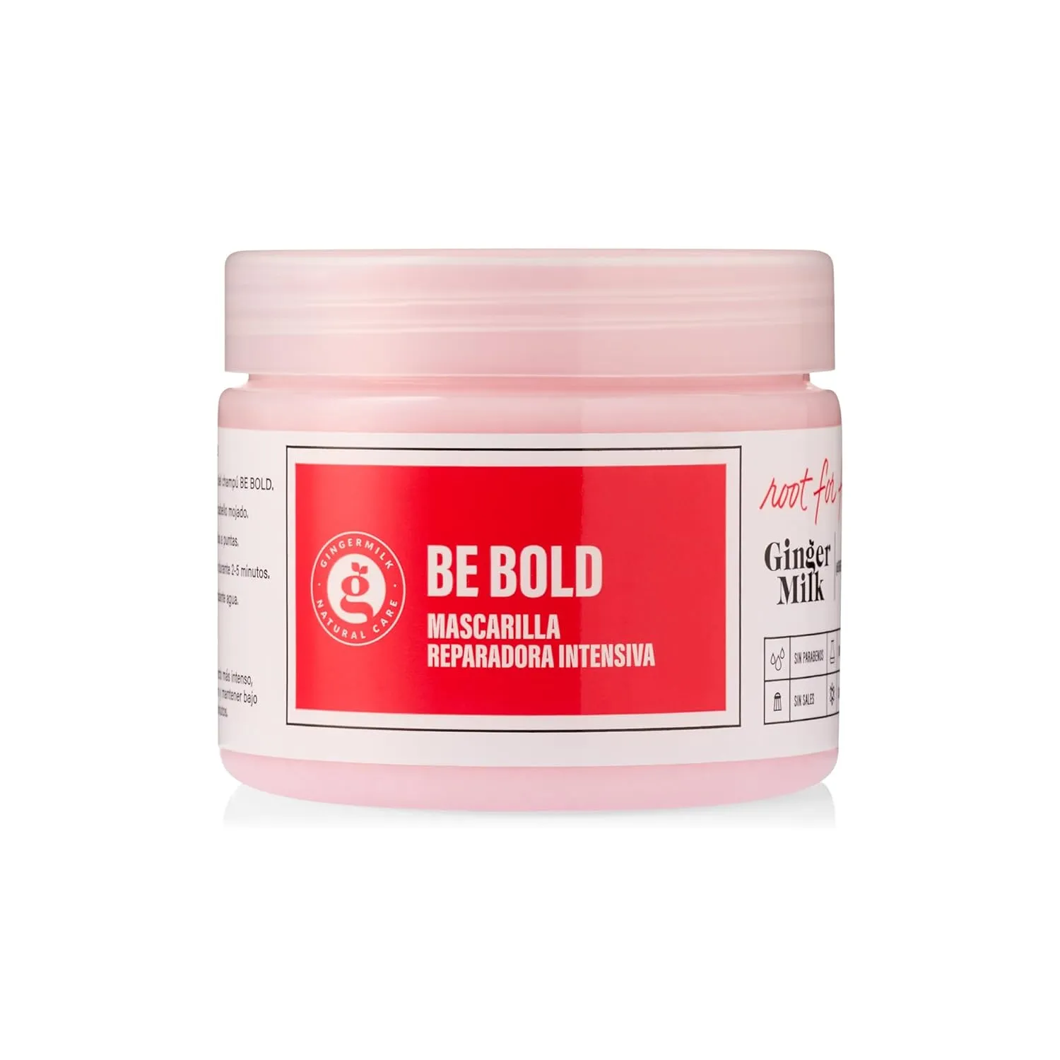 Intensive Repair Hair Mask for Dry - Damaged Hair due to Coloring, Hair Conditioner, Deep Conditioning | 16oz | Be Bold by GINGER MILK