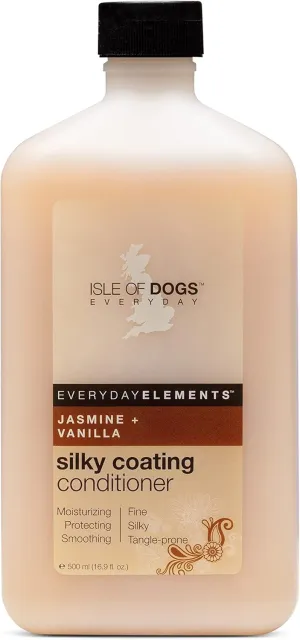 Isle of Dogs - Everyday Elements Silky Coating Conditioner For Dogs - Jasmine   Vanilla - Moisturizing Pet Conditioner With Aloe Leaf Juice For A Softer, Shinier Coat - 16.9 Oz, (711-16oz)