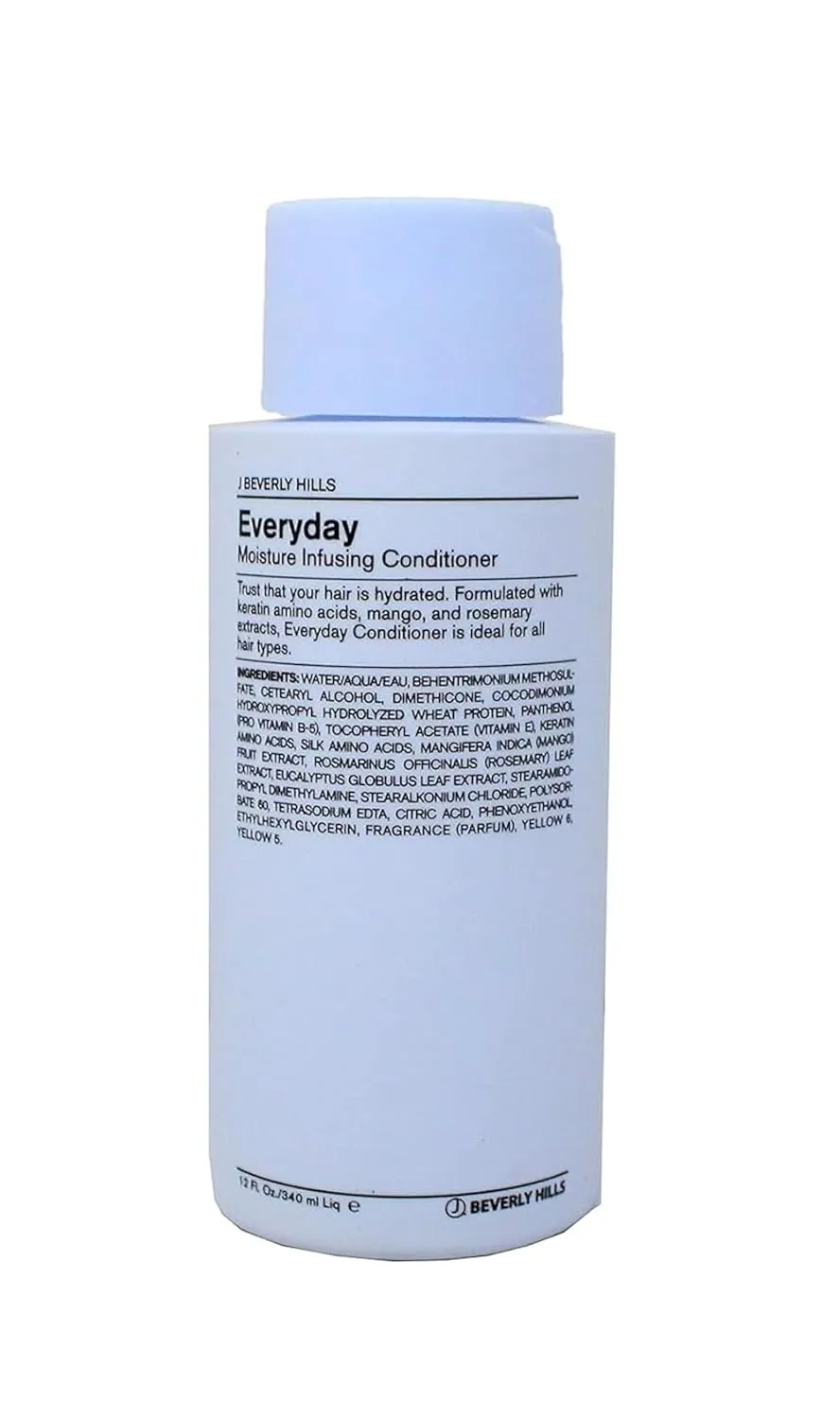 J Beverly Hills Blue Everyday Moisturizing Conditioner with Keratin for Hydration, (3 Oz, 12 Oz, 32 Oz)