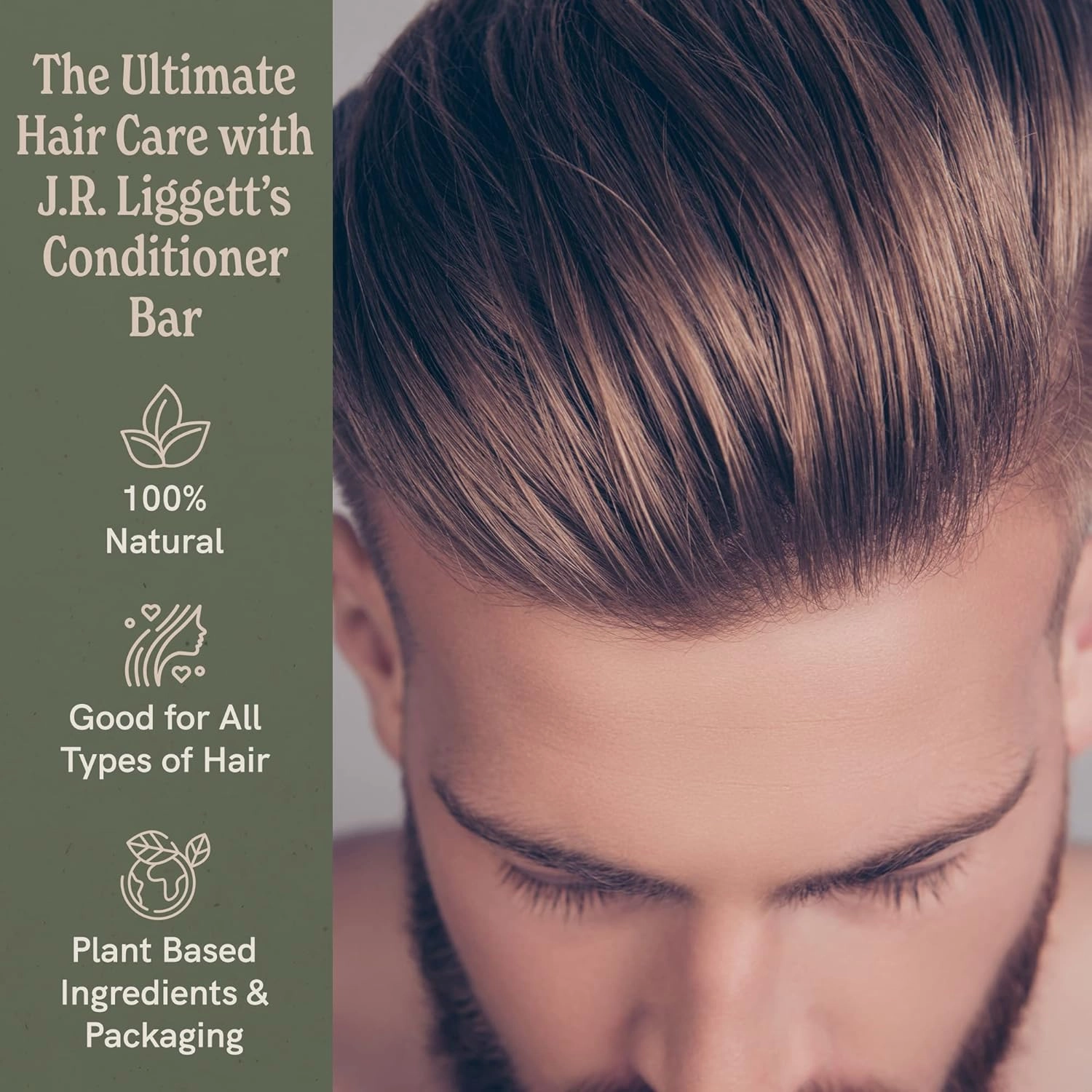 J·R·LIGGETT'S Hair Conditioner Bar - Dry Bar For Curly Hair - Plant Based Ingredients - Zero Waste, Sulfate & Cruelty-Free Conditioner - 1.75 Ounces