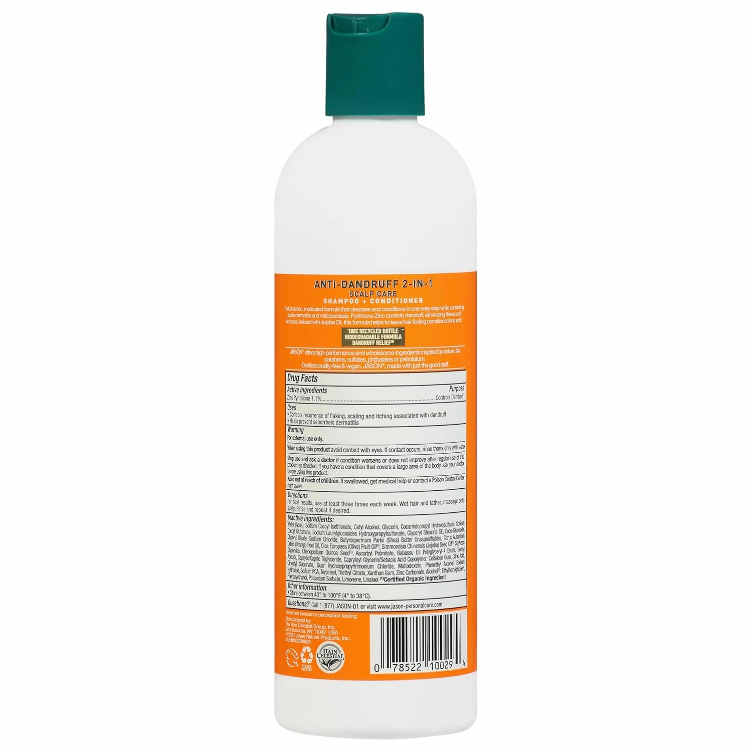 Jason Dandruff Relief Treatment 2-in-1 Shampoo & Conditioner, 12 Oz
