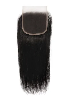 Joe Green 5x5” HD Transparent Closure with 100% Virgin Remy Human Hair Pre-Plucked Baby Hair Natural Color (5x5 Straight Natural, 10 Inch (Pack of 1))