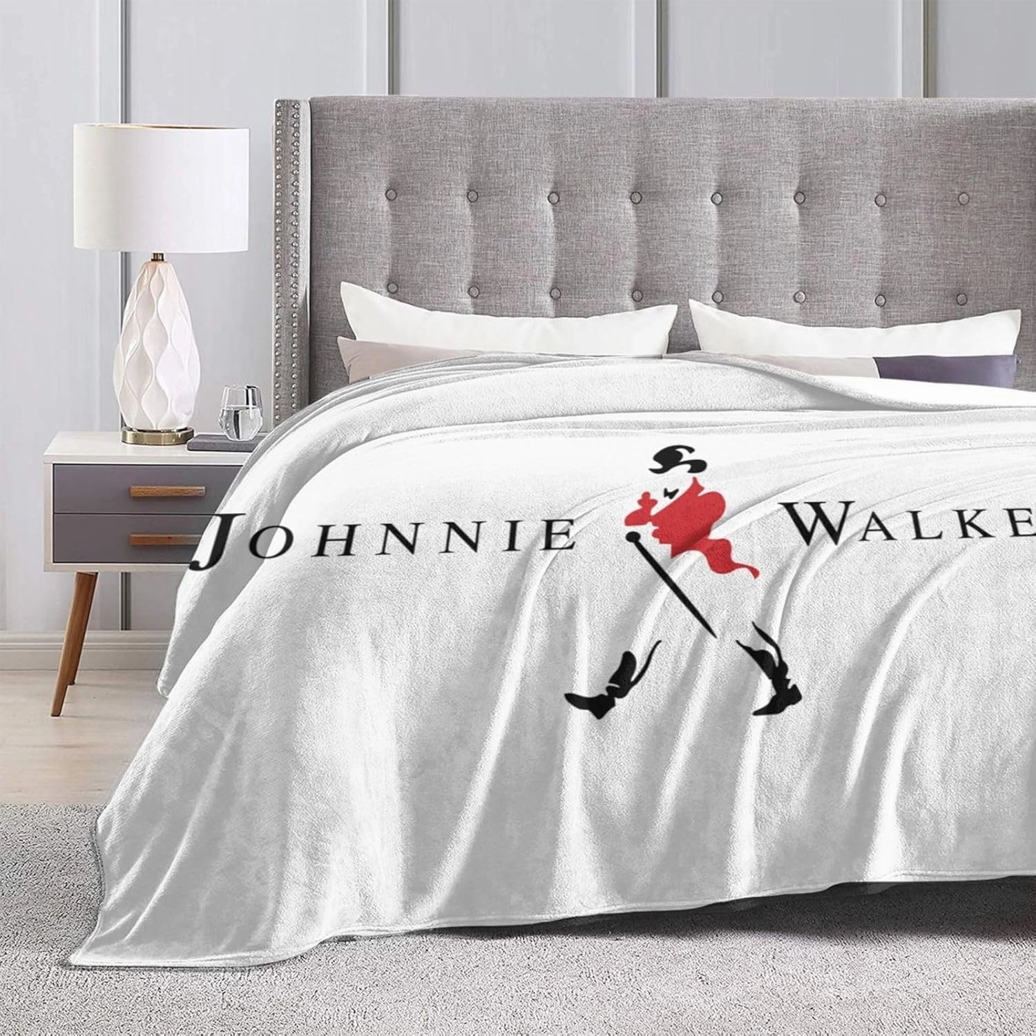 Johnnie Music and Walker Flannel Throw Blanket for Couch Bed Super Soft Air Conditioner Cozy Warm Blanket 80"x60"