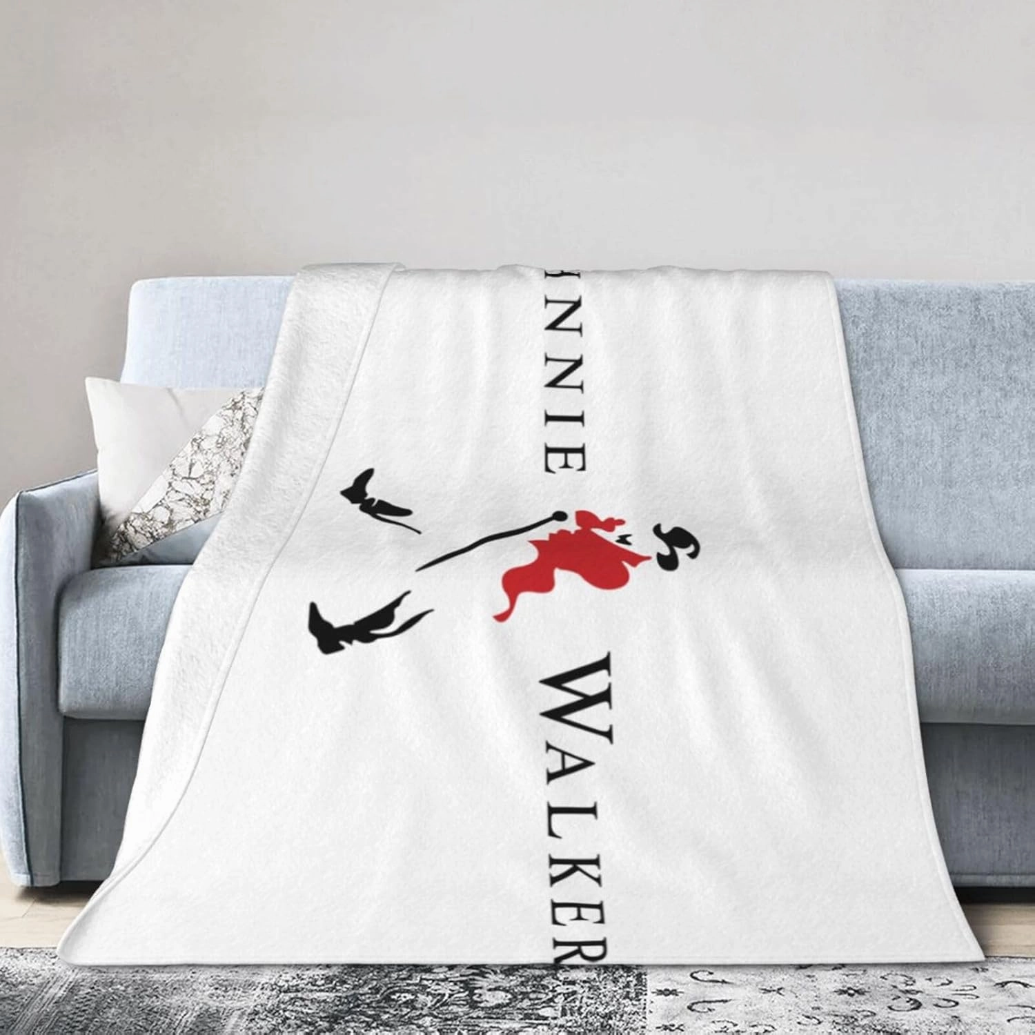 Johnnie Music and Walker Flannel Throw Blanket for Couch Bed Super Soft Air Conditioner Cozy Warm Blanket 80"x60"