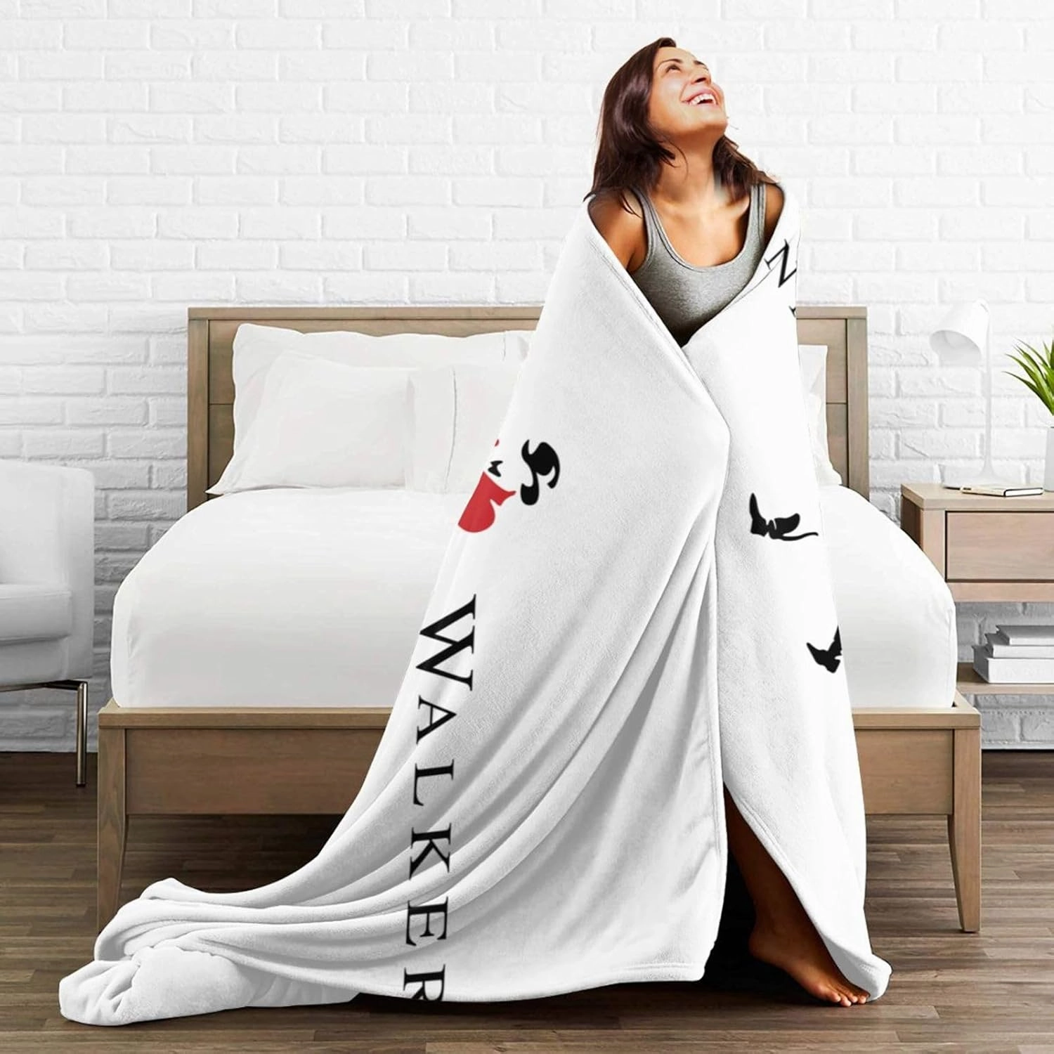 Johnnie Music and Walker Flannel Throw Blanket for Couch Bed Super Soft Air Conditioner Cozy Warm Blanket 80"x60"