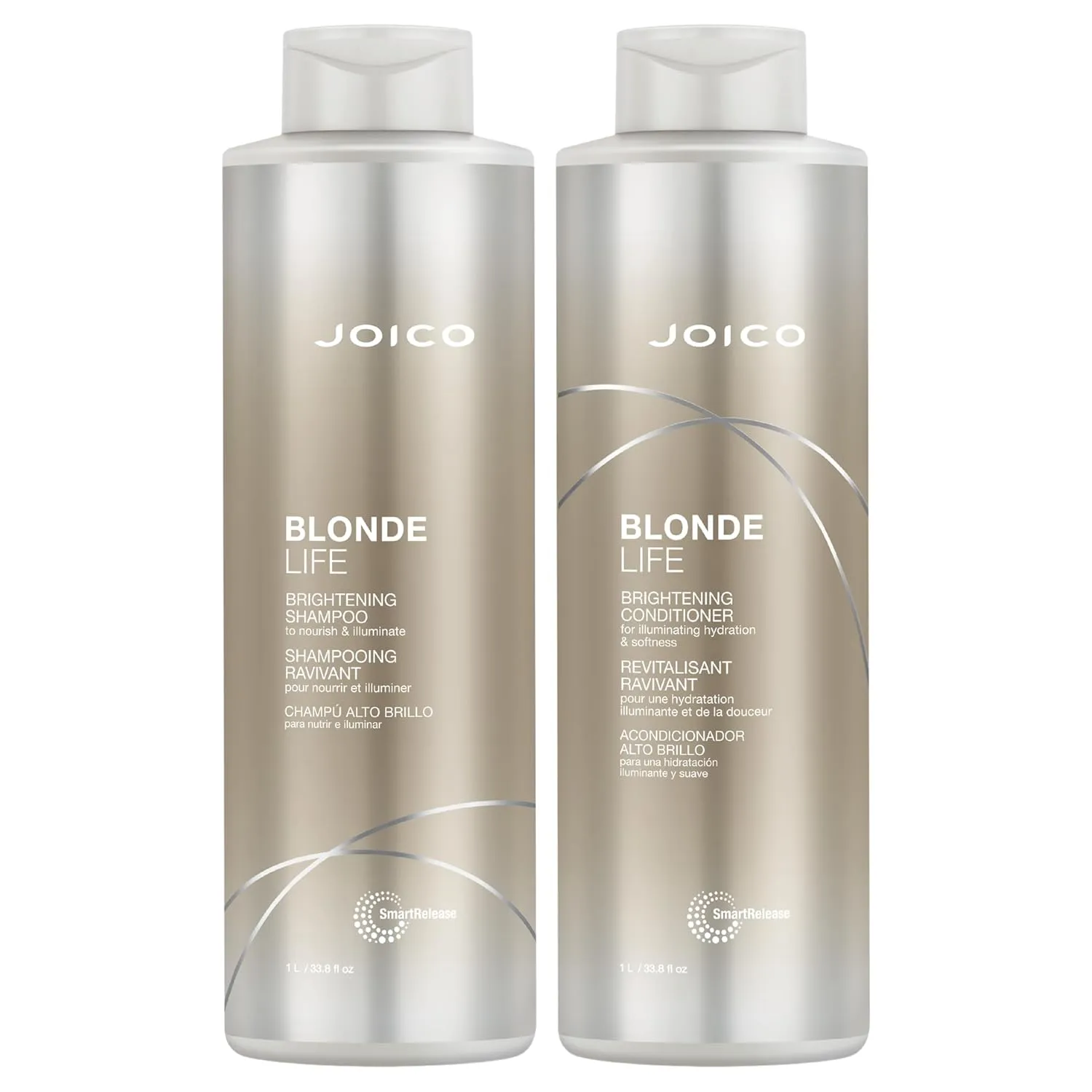 Joico Blonde Life Brightening Shampo & Conditioner | For Blonde Hair | Add Softness & Smoothness | Sulfate Free | Fortified With Monoi & Tamanu Oil