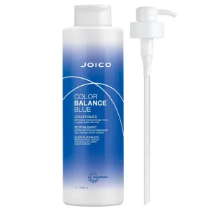 Joico Color Balance Blue Conditioner | For Lightened Brown Hair | Eliminate Brassy Orange Tones | Boost Color Vibrancy & Shine | UV Protection | With Rosehip Oil & Green Tea Extract