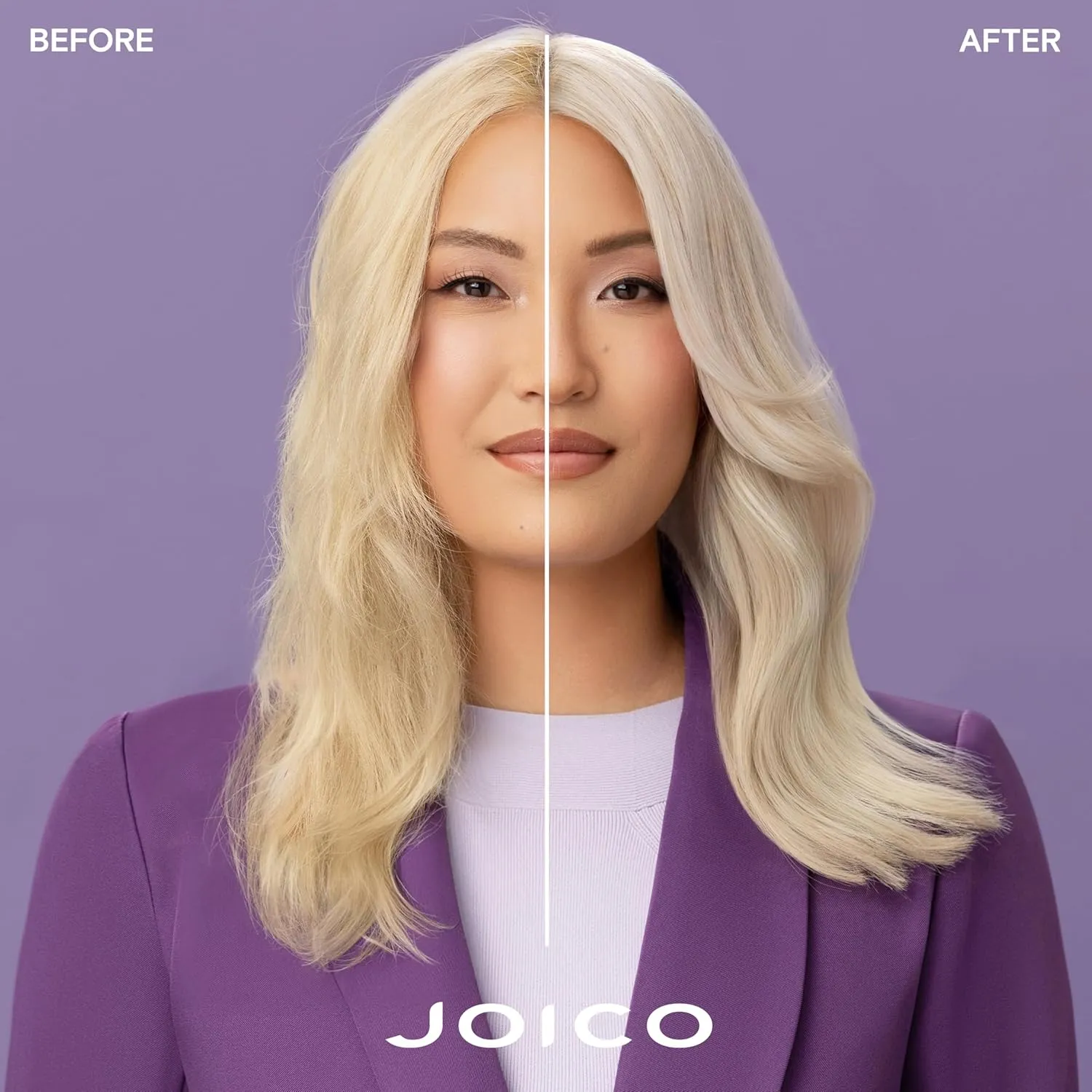 Joico Color Balance Purple Conditioner | For Cool Blonde or Gray Hair | Eliminate Brassy Yellow Tones | Boost Color Vibrancy & Shine | UV Protection | With Rosehip Oil & Green Tea Extract
