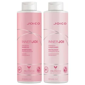 Joico InnerJoi Preserve Shampoo and Conditioner | For Color-Protection & Shine | For Color-Treated Hair | Sulfate & Paraben Free | Naturally-Derived Vegan Formula