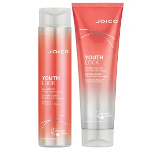 Joico YouthLock Shampoo & Conditioner Set Formulated with Collagen | Youthful Body & Bounce | Reduce Breakage & Frizz | Free of SLS/SLES Sulfates