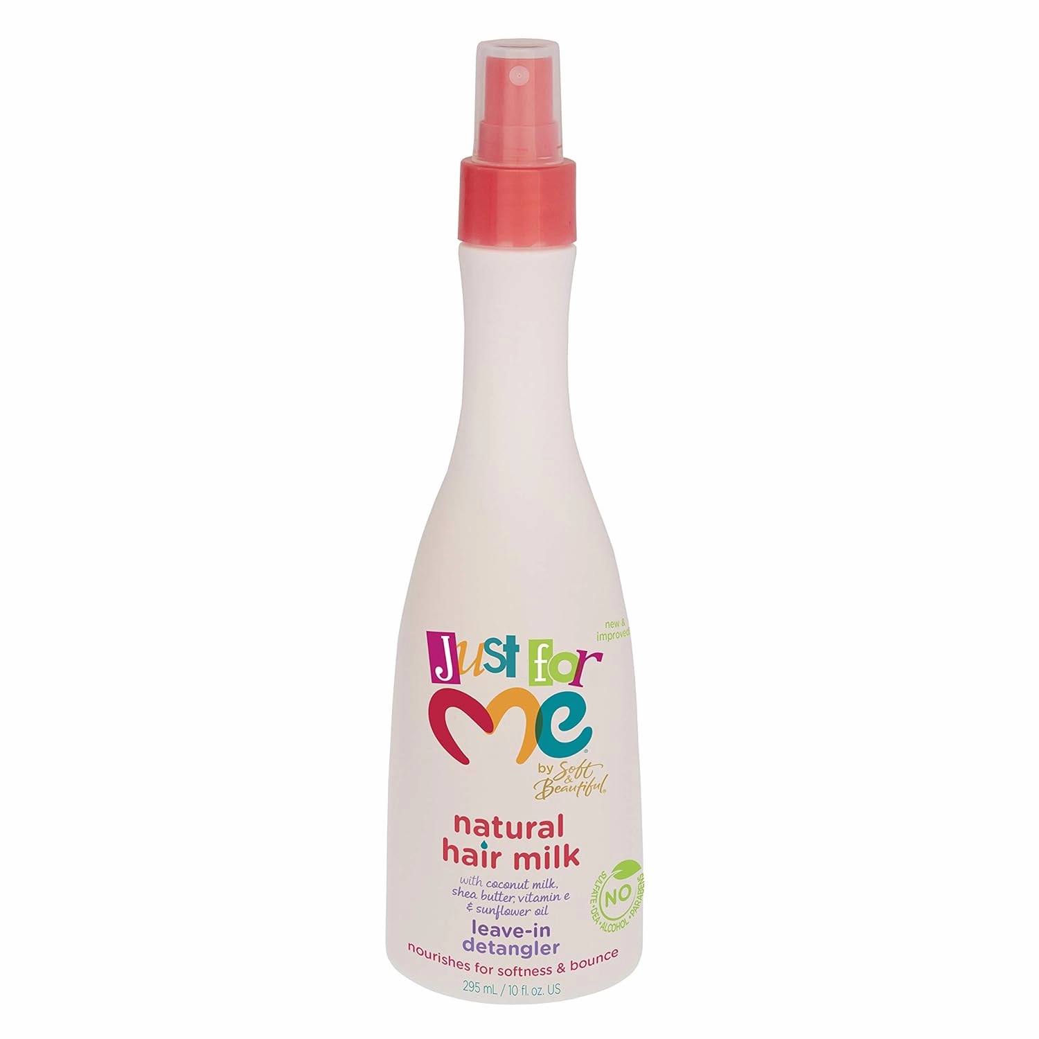 Just For Me Natural Hair Milk Hydrate & Protect Leave-In Conditioner, Maintains Moisture Balance, With Coconut Milk, Shea Butter, Vitamin E & Sunflower Oil, 10 Ounce (3 Pack)