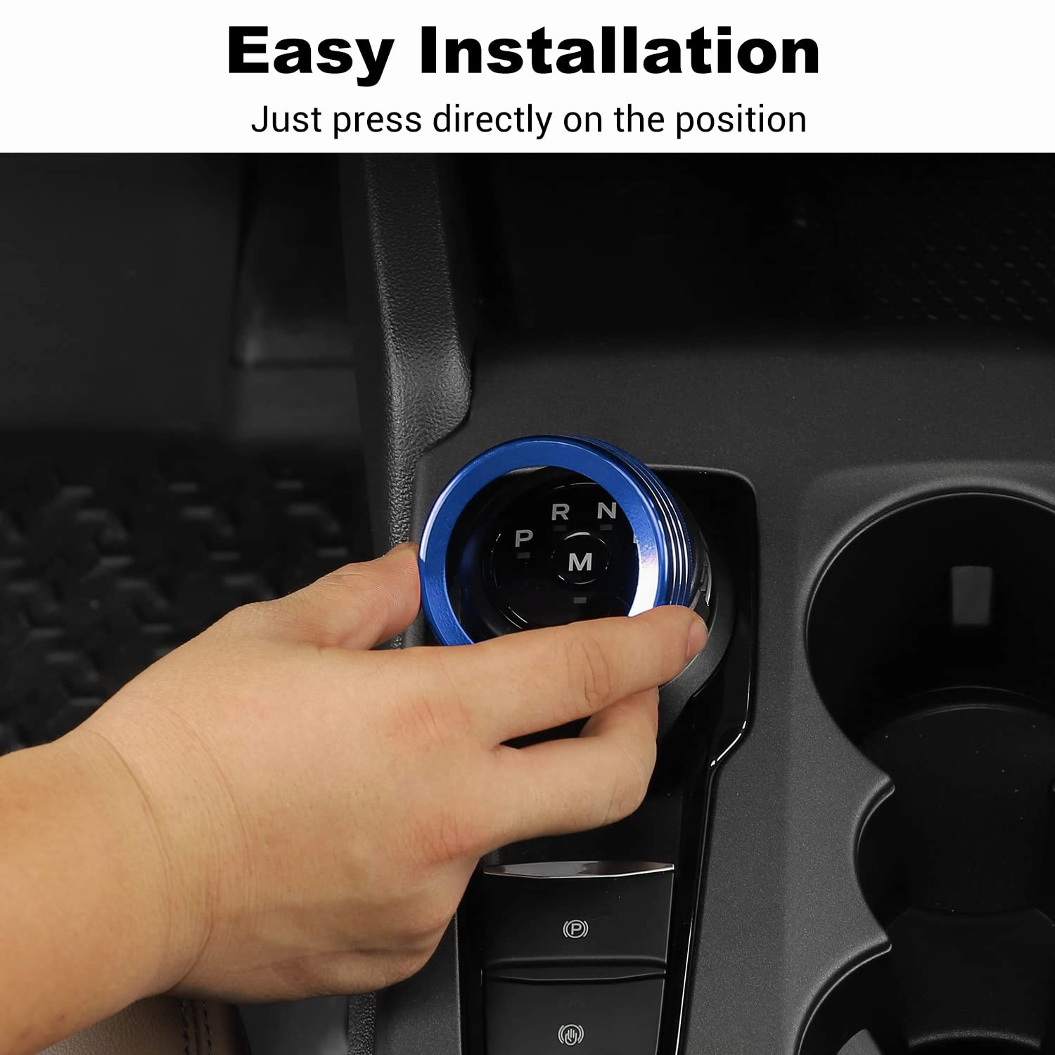 JWWY Air Conditioner Headlight Switch Knob 4WD Wheel Drive Trailer Gear Shift Switch Knob Cover for 2021-2025  Ford Bronco Sport Accessories Aluminum Alloy 7PCS Blue（Don't fit Bronco）