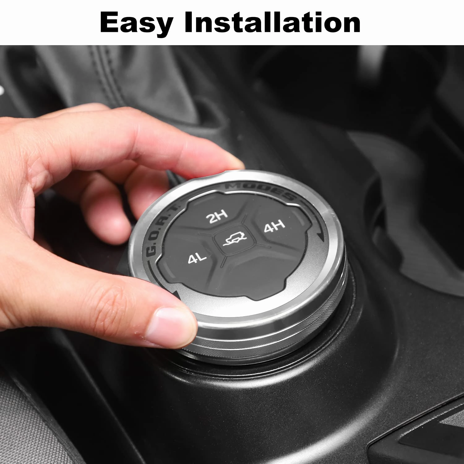 JWWY Air Conditioner Headlight Switch Knob 4WD Wheel Drive Trailer Gear Switch Knob Cover for 2021-2025 Ford Bronco Accessories Aluminum Alloy 6PCS Silver（Don't fit Bronco Sport）